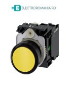 3SU1100-0AB30-1BA0, BUTON DE COMANDA COMPLET SIEMENS SIRIUS, DIAMETRU DE 22 MM, GALBEN, CU REVENIRE, 1NO, CONEXIUNE CU SURUB