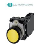 3SU1100-0AB30-1FA0, BUTON DE COMANDA COMPLET SIEMENS SIRIUS, DIAMETRU DE 22 MM, GALBEN, CU REVENIRE, 1NO+1NC, CONEXIUNE CU SURUB