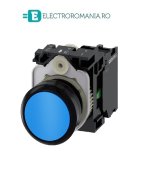 3SU1100-0AB50-1FA0, BUTON DE COMANDA COMPLET SIEMENS SIRIUS, DIAMETRU DE 22 MM, ALBASTRU, CU REVENIRE, 1NO+1NC, CONEXIUNE CU SURUB