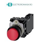 3SU1100-0BB20-1FA0, BUTON DE COMANDA COMPLET SIEMENS SIRIUS, DIAMETRU DE 22 MM, ROSU, INALT, CU REVENIRE, 1NC+1NO, CONEXIUNE CU SURUB