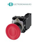3SU1100-1BA20-1FA0, BUTON DE COMANDA COMPLET SIEMENS SIRIUS, DIAMETRU DE 22 MM, TIP CIUPERCA 40 MM, ROSU, CU RETINERE, 1NC+1NO, CONEXIUNE CU SURUB