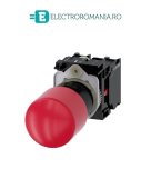 3SU1100-1GB20-1PA0, BUTON DE COMANDA COMPLET SIEMENS SIRIUS, DIAMETRU DE 22 MM, TIP CIUPERCA 30 MM, ROSU, CU RETINERE, 2NC, CONEXIUNE CU SURUB