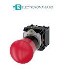 3SU1100-1HB20-1PA0, BUTON DE COMANDA COMPLET SIEMENS SIRIUS, DIAMETRU DE 22 MM, TIP CIUPERCA 40 MM, ROSU, CU RETINERE, 2NC, CONEXIUNE CU SURUB