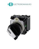 3SU1100-2BF60-1MA0, SELECTOR DE COMANDA COMPLET SIEMENS SIRIUS, DIAMETRU DE 22 MM, ALB, ILUMINABIL, CU RETINERE, 2 POZITII O-I, 1NO+1NC, CONEXIUNE CU SURUB