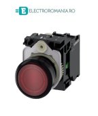 3SU1102-0AB20-1BA0, BUTON DE COMANDA COMPLET SIEMENS SIRIUS, DIAMETRU DE 22 MM, ROSU, LUMINOS, CU REVENIRE, 1NO, LED 24 V AC/DC, CONEXIUNE CU SURUB