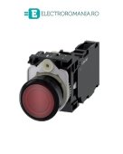 3SU1103-0AB20-1FA0, BUTON DE COMANDA COMPLET SIEMENS SIRIUS, DIAMETRU DE 22 MM, ROSU, LUMINOS, CU REVENIRE, 1NC+1NO, LED 110 V AC, CONEXIUNE CU SURUB