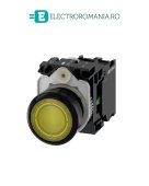 3SU1106-0AB30-1BA0, BUTON DE COMANDA COMPLET SIEMENS SIRIUS, DIAMETRU DE 22 MM, GALBEN, LUMINOS, CU REVENIRE, 1NO, LED 230 V AC, CONEXIUNE CU SURUB