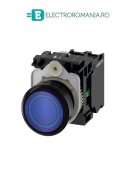 3SU1106-0AB50-1BA0, BUTON DE COMANDA COMPLET SIEMENS SIRIUS, DIAMETRU DE 22 MM, ALBASTRU, ILUMINAT, CU REVENIRE, 1NO, LED 230 V AC, CONEXIUNE CU SURUB