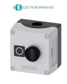3SU1801-0AE00-2AB1 CUTIE PLASTIC CU BUTON NEGRU CU REVENIRE 1NC, SIEMENS, SIRIUS ACT,