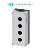 3SU1804-0AA00-0AB1 CUTIE GRI DIN PLASTIC 4 POSTURI DE COMANDA SI LOC ETICHETA, PENTRU BUTOANE SIEMENS SIRIUS ACT,