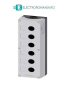 3SU1806-0AA00-0AB1 CUTIE GRI DIN PLASTIC 6 POSTURI DE COMANDA SI LOC ETICHETA, PENTRU BUTOANE SIEMENS SIRIUS ACT,