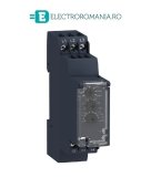 RM17TU00, releu de control pentru retele trifazate Schneider, 208-480 V AC, 1 CO, 5A, functia supraveghere asimetrie faze, monitorizarea supratensiunii