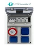 TABLOU ELECTRIC (ORGANIZATOR SANTIER) SCAME, ECHIPAT COMPLET, 3 X PRIZE MONOFAZATE, 1 X PRIZA TRIFAZATA, SIGURANTE DIFERENTIALE RCBO SIEMENS, GRAD DE PROTECTIE IP44/IP54