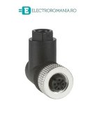 XZCC12FCM40B CONECTOR MUFA TELEMECANIQUE, M12 MAMA (4 pini), LA 90 GRADE, DOAR MUAFA, PG7
